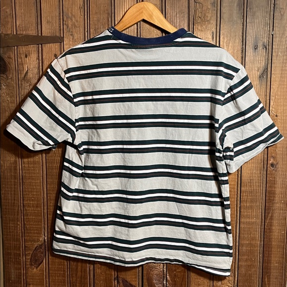 GUESS Navy and White Striped Tee - Picture 5 of 6